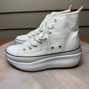 Madden Girl Winnona White Platform Sneakers Women’s Size 8 New